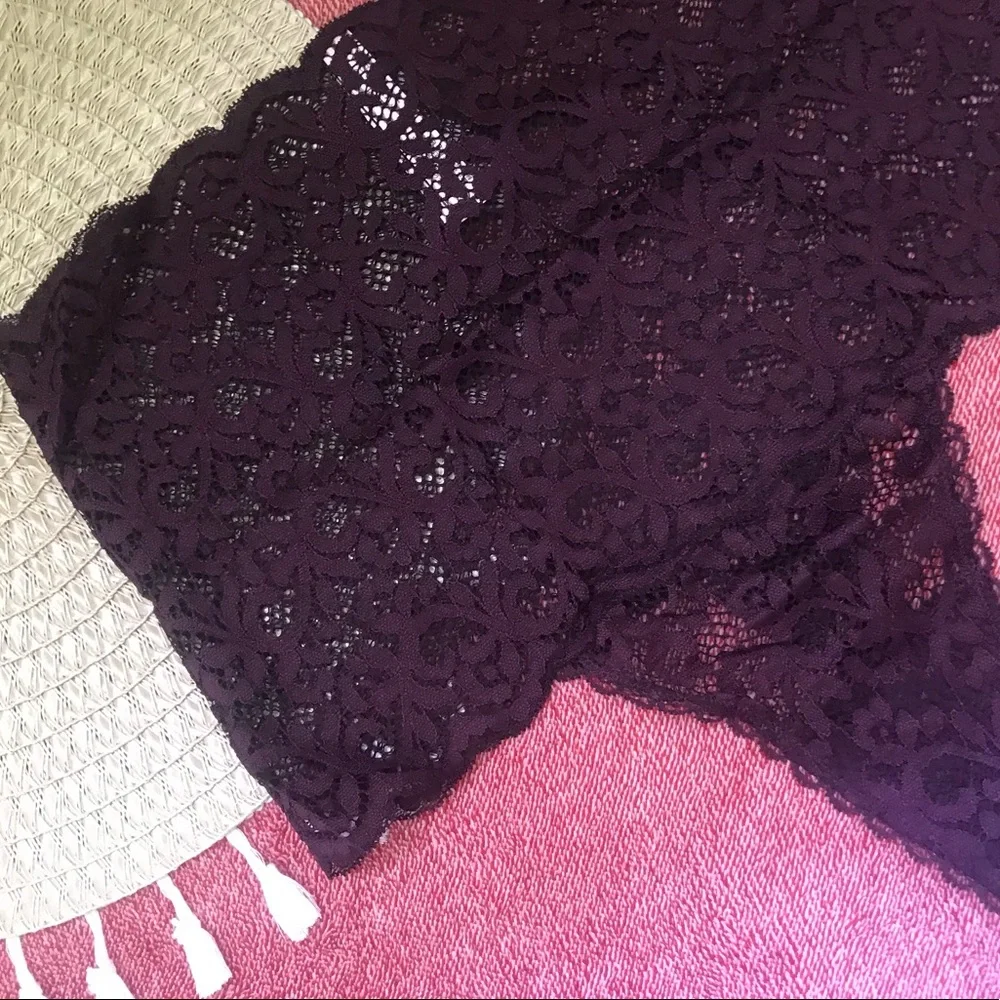 Victoria’s Secret Dream Angels Athena High Waist Lace Thong Panty Violet M NEW